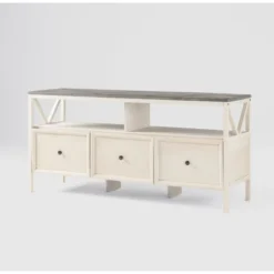 Farmhouse 3 Drawer Wood TV Stand For TVs Up To 65" - Saracina Home 35 Farmhouse 3 Drawer Wood TV Stand For TVs Up To 65" - Saracina Home -Cozy Living Sales Store GUEST 0072dd60 ce7c 4443 ae39 8934a2c1febb