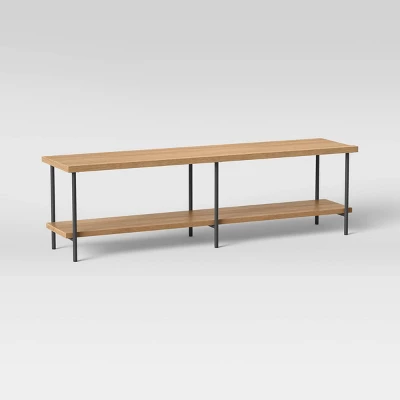 Wood And Metal TV Stand For TVs Up To 60" - Room Essentials™ 6 Wood And Metal TV Stand For TVs Up To 60" - Room Essentials™ - Image 6