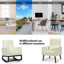 Tangkula 2-in-1 Upholstered Rocking Chair With Wood Leg & Pillow Relax Sofa Chair Light Grey/Beige/Dark Gray 15 Tangkula 2-in-1 Upholstered Rocking Chair With Wood Leg & Pillow Relax Sofa Chair Light Grey/Beige/Dark Gray -Cozy Living Sales Store GUEST 063d47aa 120b 44ab ab92 f371f567685f