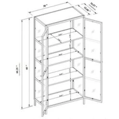 60" Crystal Cove Glass Cabinet Black - Threshold™ Designed With Studio McGee 13 60" Crystal Cove Glass Cabinet Black - Threshold™ Designed With Studio McGee -Cozy Living Sales Store GUEST 077c9530 b6e5 4ff2 8a6c 21b25ae09cb5