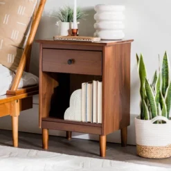 Stiva Classic Mid-Century Modern 1 Drawer Nightstand - Saracina Home 29 Stiva Classic Mid-Century Modern 1 Drawer Nightstand - Saracina Home -Cozy Living Sales Store GUEST 0a4baa60 f488 4a19 804a 1223b4432508