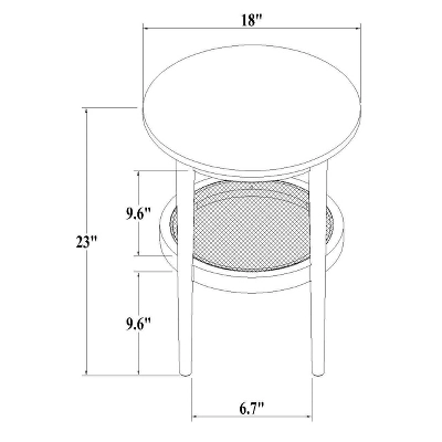 Wood & Cane Round Accent Side Table - Hearth & Hand™ With Magnolia 8 Wood & Cane Round Accent Side Table - Hearth & Hand™ With Magnolia - Image 8