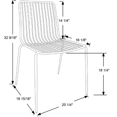 Set Of 2 Sodra Rounded Seat Wire Dining Chair Black - Threshold™ 9 Set Of 2 Sodra Rounded Seat Wire Dining Chair Black - Threshold™ - Image 9