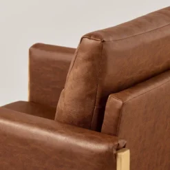 Faux Leather Upholstered Accent Arm Chair - Cognac - Hearth & Hand™ With Magnolia 11 Faux Leather Upholstered Accent Arm Chair - Cognac - Hearth & Hand™ With Magnolia -Cozy Living Sales Store GUEST 14dda471 3120 41fc 9a6d 67b3fa52c8d6