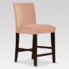 25" Velvet Parsons Counter Height Barstool Wood - Threshold™