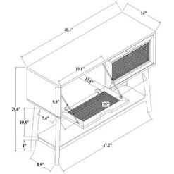 Wood & Cane Console Table With Pull-Down Drawers - Hearth & Hand™ With Magnolia 18 Wood & Cane Console Table With Pull-Down Drawers - Hearth & Hand™ With Magnolia -Cozy Living Sales Store GUEST 1b81a3a0 42a0 432a 9648 58b763486f6c