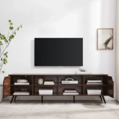 Mid-Century Modern Wide Storage TV Stand For TVs Up To 80" - Saracina Home 14 Mid-Century Modern Wide Storage TV Stand For TVs Up To 80" - Saracina Home -Cozy Living Sales Store GUEST 1c027cdb eb1c 4b90 af86 77fb50b19b2c