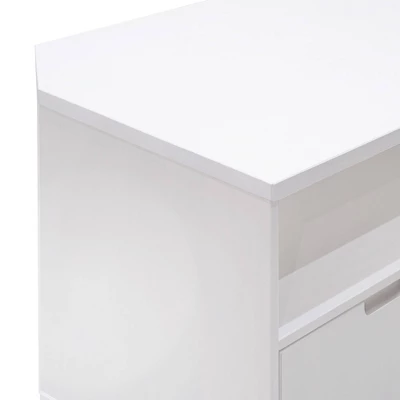 Cara Mid-Century Modern 3 Drawer Corner TV Stand For TVs Up To 58" - Saracina Home 5 Cara Mid-Century Modern 3 Drawer Corner TV Stand For TVs Up To 58" - Saracina Home - Image 5