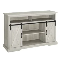 Transitional Sliding Barndoor Highboy TV Stand For TVs Up To 58" - Saracina Home -Cozy Living Sales Store GUEST 1e7753a0 161a 461f a869 c017e7263cc2
