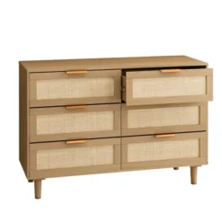 43.31" 6-Drawer Rattan Dresser For Living Room And Bedroom - ModernLuxe -Cozy Living Sales Store GUEST 209cebfb e5e8 43b1 a04f a4486b5e1ac7