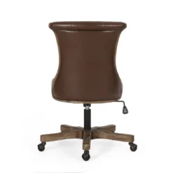 Coulee Contemporary Upholstered Roll Back Swivel Office Chair Dark Brown/Natural - Christopher Knight Home 18 Coulee Contemporary Upholstered Roll Back Swivel Office Chair Dark Brown/Natural - Christopher Knight Home -Cozy Living Sales Store GUEST 2221ea35 e150 49a5 a609 4bb49d3b4d24