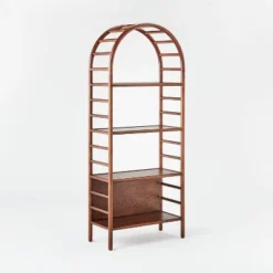 72" Holladay Curved Wooden Bookcase - Threshold™ Designed With Studio McGee 22 72" Holladay Curved Wooden Bookcase - Threshold™ Designed With Studio McGee -Cozy Living Sales Store GUEST 245145c7 43e9 43cb 9096 d7c8d5f6dc83