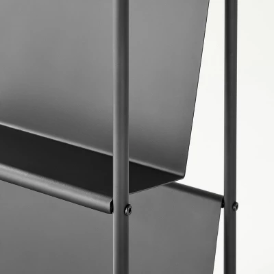 Two-Tier Metal Vinyl Record Storage Rack Black - Hearth & Hand™ With Magnolia 4 Two-Tier Metal Vinyl Record Storage Rack Black - Hearth & Hand™ With Magnolia - Image 4