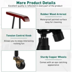 Costway Velvet Home Office Chair Swivel Adjustable Task Chair W/ Wooden Armrest -Cozy Living Sales Store GUEST 295110a1 e91b 43ce 9389 c004659f2d4f