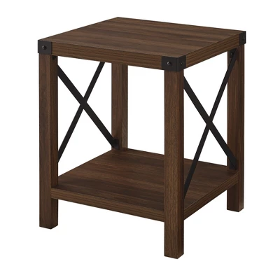 Sophie Rustic Industrial X Frame Side Table - Saracina Home 4 Sophie Rustic Industrial X Frame Side Table - Saracina Home - Image 4