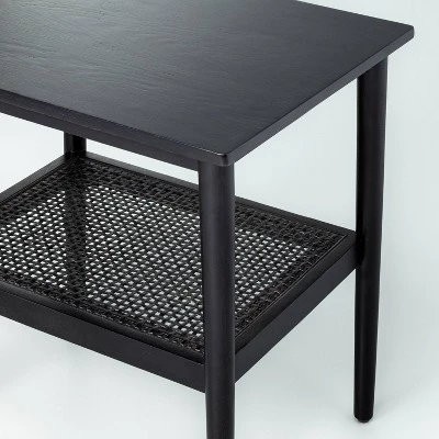 Wood & Cane Square Accent Side Table - Hearth & Hand™ With Magnolia 4 Wood & Cane Square Accent Side Table - Hearth & Hand™ With Magnolia - Image 4