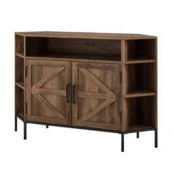 Atticus Modern Farmhouse 2 Door Corner TV Stand For TVs Up To 55" Rustic Oak - Saracina Home 13 Atticus Modern Farmhouse 2 Door Corner TV Stand For TVs Up To 55" Rustic Oak - Saracina Home -Cozy Living Sales Store GUEST 300a699d 8a74 4a70 bb6f e5e5e7c1c7a7