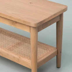 Wood & Cane Bench Natural - Hearth & Hand™ With Magnolia -Cozy Living Sales Store GUEST 3148ecc4 67d2 4687 b753 97399c771307