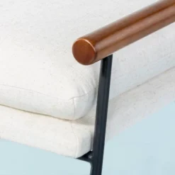 Cushioned Metal & Wood Bench - Cream/Black - Hearth & Hand™ With Magnolia 7 Cushioned Metal & Wood Bench - Cream/Black - Hearth & Hand™ With Magnolia -Cozy Living Sales Store GUEST 31d32cd8 6e8f 42a8 ba93 0f4864c8073d