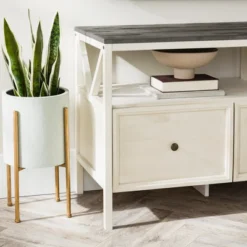 Farmhouse 3 Drawer Wood TV Stand For TVs Up To 65" - Saracina Home 36 Farmhouse 3 Drawer Wood TV Stand For TVs Up To 65" - Saracina Home -Cozy Living Sales Store GUEST 31eff10a 5528 4bba 98ac 4d2069368764