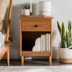 Stiva Classic Mid-Century Modern 1 Drawer Nightstand - Saracina Home 25 Stiva Classic Mid-Century Modern 1 Drawer Nightstand - Saracina Home -Cozy Living Sales Store GUEST 33c12aa3 b173 42fe b6c7 72dbb0a37814