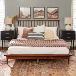 Boho Solid Wood Spindle Platform Bed - Saracina Home 27 Boho Solid Wood Spindle Platform Bed - Saracina Home -Cozy Living Sales Store GUEST 34e37aae 945b 4e1c b588 d216ba7b0bcd