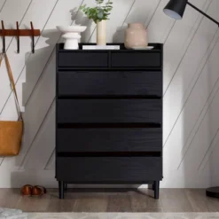 Mid-Century Modern Solid Wood 6 Drawer Vertical Dresser - Saracina Home 25 Mid-Century Modern Solid Wood 6 Drawer Vertical Dresser - Saracina Home -Cozy Living Sales Store GUEST 364a7e44 403a 4a9d a40c 5d3b328ffdcf