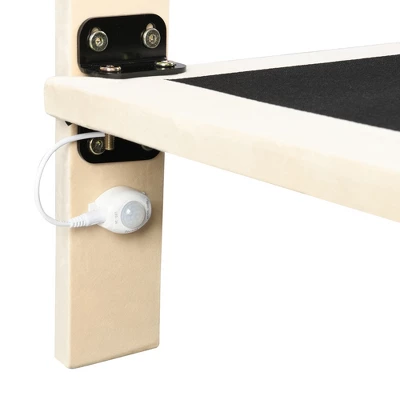 Queen Size Upholstered Floating Velvet Platform Bed With Sensor Light And Headboard-ModernLuxe 9 Queen Size Upholstered Floating Velvet Platform Bed With Sensor Light And Headboard-ModernLuxe - Image 9