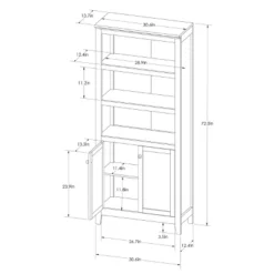 72" Carson 5 Shelf Bookcase With Doors - Threshold 14 72" Carson 5 Shelf Bookcase With Doors - Threshold -Cozy Living Sales Store GUEST 3a1f8290 d158 40aa b1f4 5779b61cc696