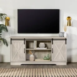 Modern Transitional Sliding Barndoor TV Stand For TVs Up To 65"- Saracina Home 29 Modern Transitional Sliding Barndoor TV Stand For TVs Up To 65"- Saracina Home -Cozy Living Sales Store GUEST 3a33cfae 753c 49d5 b93b f8ed8ea1c772