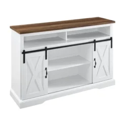 Transitional Sliding Barndoor Highboy TV Stand For TVs Up To 58" - Saracina Home -Cozy Living Sales Store GUEST 3adcd44f b538 4274 a64c 77f6c0af0695