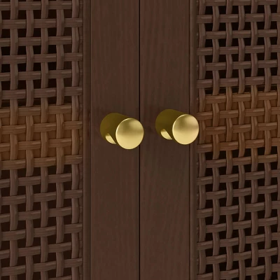 Woven Arched Wood Cabinet - Threshold™ 4 Woven Arched Wood Cabinet - Threshold™ - Image 4