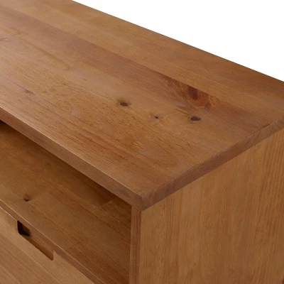 Cara Mid-Century Modern 3 Drawer TV Stand For TVs Up To 65" - Saracina Home 6 Cara Mid-Century Modern 3 Drawer TV Stand For TVs Up To 65" - Saracina Home - Image 6