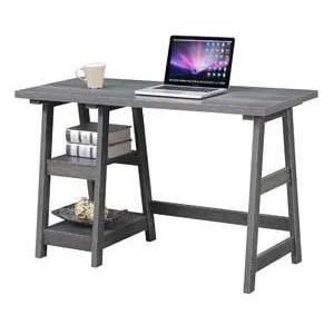 Designs2Go Trestle Desk With Shelves - Breighton Home 1 Designs2Go Trestle Desk With Shelves - Breighton Home