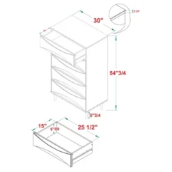 Mid-Century Modern Contoured 5 Drawer Chest Of Drawers - Saracina Home -Cozy Living Sales Store GUEST 43cc1e9a 5cd5 4151 938d 575cc286a256