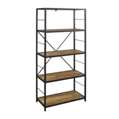 63" 4 Shelf Industrial Transitional Tall Bookshelf - Saracina Home -Cozy Living Sales Store GUEST 43f6ae14 00e5 4498 b215 cdae8a95d4c2
