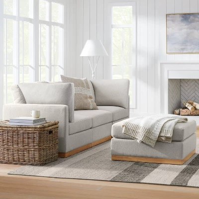Woodland Hills Modular Sectional Ottoman Light Gray - Threshold™ Designed With Studio McGee 1 Woodland Hills Modular Sectional Ottoman Light Gray - Threshold™ Designed With Studio McGee