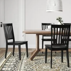 Cozy Living Sales Store 26 2pk Holden Slat Back Dining Chair Black - Threshold™