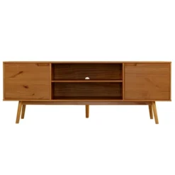 Solid Wood Mid-Century Modern TV Stand For TVs Up To 80" - Saracina Home 33 Solid Wood Mid-Century Modern TV Stand For TVs Up To 80" - Saracina Home -Cozy Living Sales Store GUEST 48805313 cc17 4994 abcd 906cc16aab94