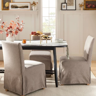 Canvas Slipcover Armless Dining Chair - Hearth & Hand™ With Magnolia 1 Canvas Slipcover Armless Dining Chair - Hearth & Hand™ With Magnolia