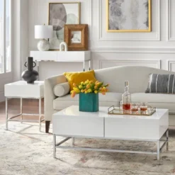 Lewis Modern Sofa Table White - Buylateral 6 Lewis Modern Sofa Table White - Buylateral -Cozy Living Sales Store GUEST 498be4d2 5f78 483e 99dd 99a647647d90