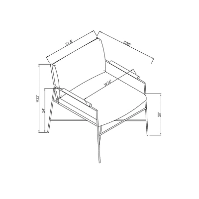 Faux Leather & Metal Accent Chair - Black/Brown - Hearth & Hand™ With Magnolia 7 Faux Leather & Metal Accent Chair - Black/Brown - Hearth & Hand™ With Magnolia - Image 7