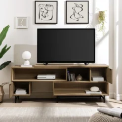 Modern Reeded Door Extendable TV Stand For TVs Up To 50" - Saracina Home 18 Modern Reeded Door Extendable TV Stand For TVs Up To 50" - Saracina Home -Cozy Living Sales Store GUEST 4ec78b70 4c65 40cb ac6e 350b0e995cb0