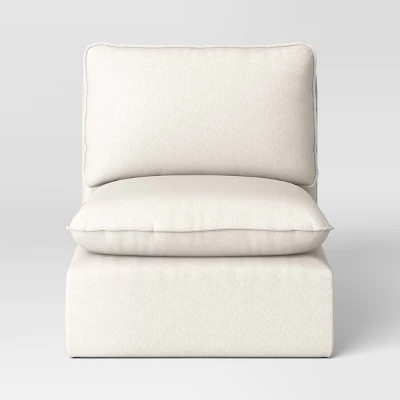 Haven French Seam Modular Sectional Sofa Cream (Chair Piece) - Threshold™ 2 Haven French Seam Modular Sectional Sofa Cream (Chair Piece) - Threshold™ - Image 2