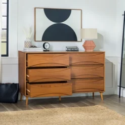Mid-Century Modern Contoured 6 Drawer Dresser - Saracina Home 26 Mid-Century Modern Contoured 6 Drawer Dresser - Saracina Home -Cozy Living Sales Store GUEST 4f9f1d1c 1d30 433d abee ec047232182c
