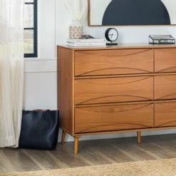 Mid-Century Modern Contoured 6 Drawer Dresser - Saracina Home 32 Mid-Century Modern Contoured 6 Drawer Dresser - Saracina Home -Cozy Living Sales Store GUEST 502a0f6b a828 4a2b ae1f 4f7873dba996