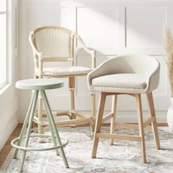 Parksley Rattan And Woven Counter Height Barstool White - Threshold™ 7 Parksley Rattan And Woven Counter Height Barstool White - Threshold™ -Cozy Living Sales Store GUEST 51f30ece 4c8b 4fcf 8461 e948b9e3ffda