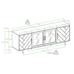 Vik Modern Boho 4 Door Herringbone TV Stand For TVs Up To 80" - Saracina Home 13 Vik Modern Boho 4 Door Herringbone TV Stand For TVs Up To 80" - Saracina Home -Cozy Living Sales Store GUEST 52b388c7 9de8 439f b345 685161ddaa8a