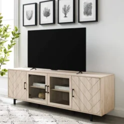 Vik Modern Boho 4 Door Herringbone TV Stand For TVs Up To 80" - Saracina Home 14 Vik Modern Boho 4 Door Herringbone TV Stand For TVs Up To 80" - Saracina Home -Cozy Living Sales Store GUEST 530194cb a341 4baf 923d 18f7438961b6