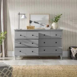 Stiva Classic Mid-Century Modern Horizontal 6 Drawer Dresser - Saracina Home 24 Stiva Classic Mid-Century Modern Horizontal 6 Drawer Dresser - Saracina Home -Cozy Living Sales Store GUEST 53801b5f b1d4 4b04 8c85 a7971d352e4e